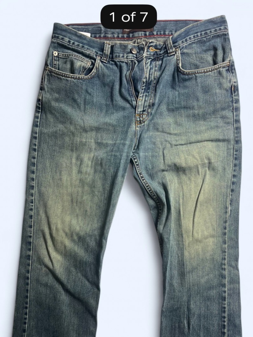 Classic Men's Blue Washed Jeans